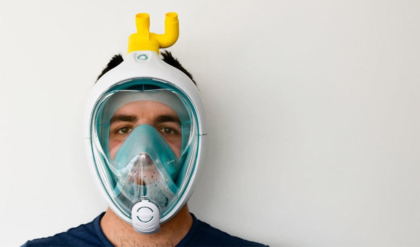 Covid-19: máscaras de buceo transformadas en respiradores gracias