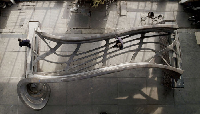 puente de acero impreso en 3D 