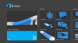 La page d'accueil de l'application 3D Builder