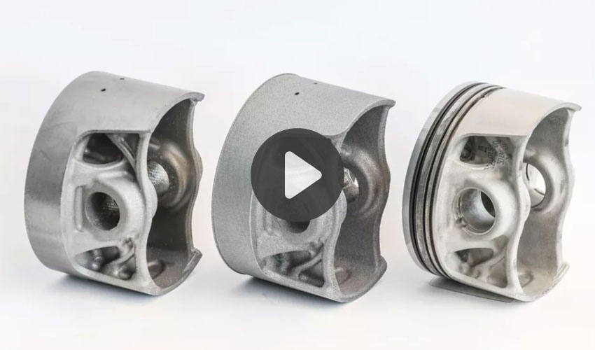 pistons imprimés en 3D