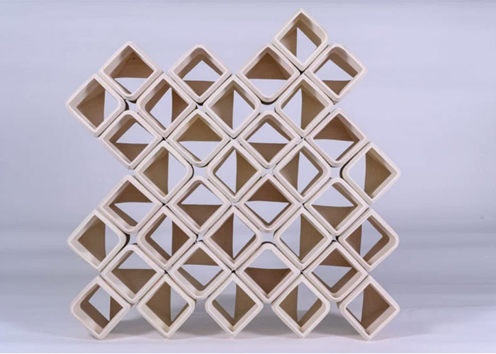 3D printed ceramic blocks