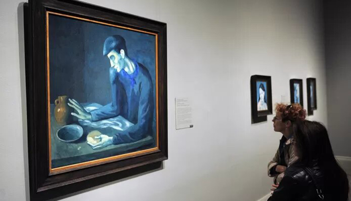 A painting from Picasso was uncovered from behind "The Blind Man's Meal"