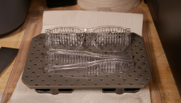 Une paire de lunettes imprimée en 3D