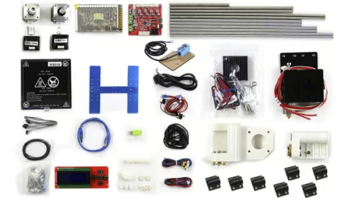 Les composants du kit de l'imprimante 3D silicone