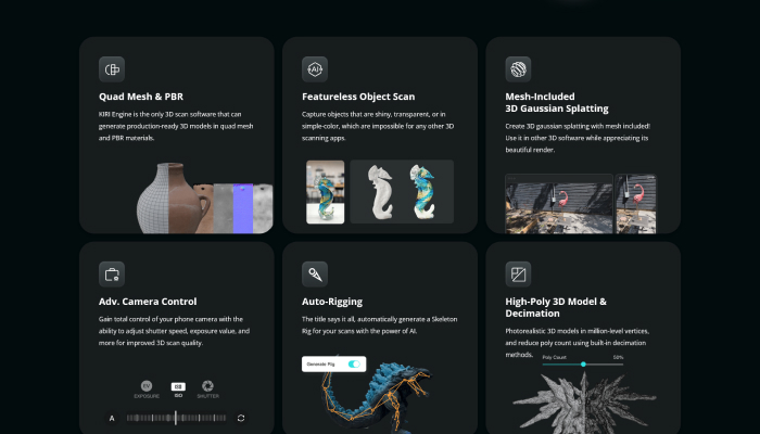 Le site web de KIRI Engine