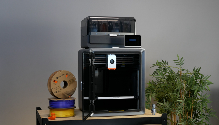 Vue intérieure de l'imprimante 3D