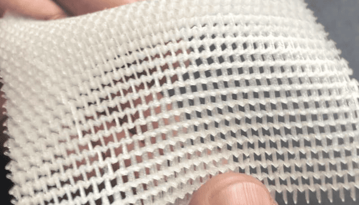 estructura en forma de panal invertido para la ropa de protección