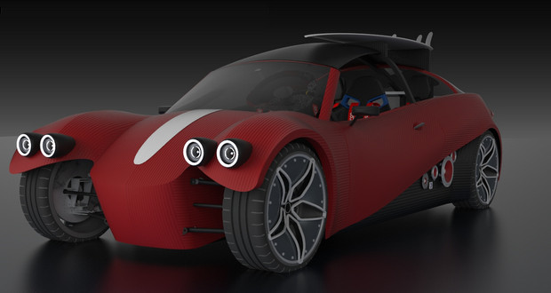 La "Swim" version cabriolet de la future gamme de véhicules imprimés en 3D par Local Motors