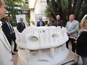 La présentation du premier récif imprimé en 3D dans les jardins de la Fondation Albert II à Monaco