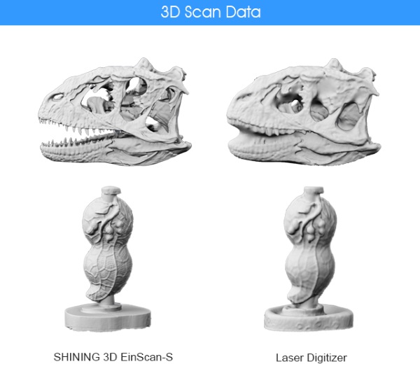 Shining3D compare la qualité de ses scans avec le Digitizer de MakerBot