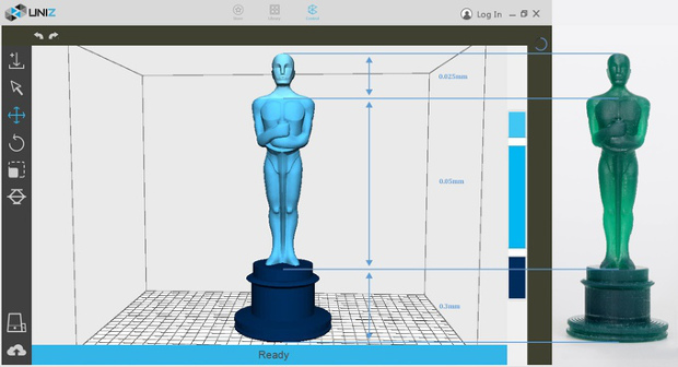 Le logiciel fournie avec l'imprimante 3D offrira quelques options intéressantes