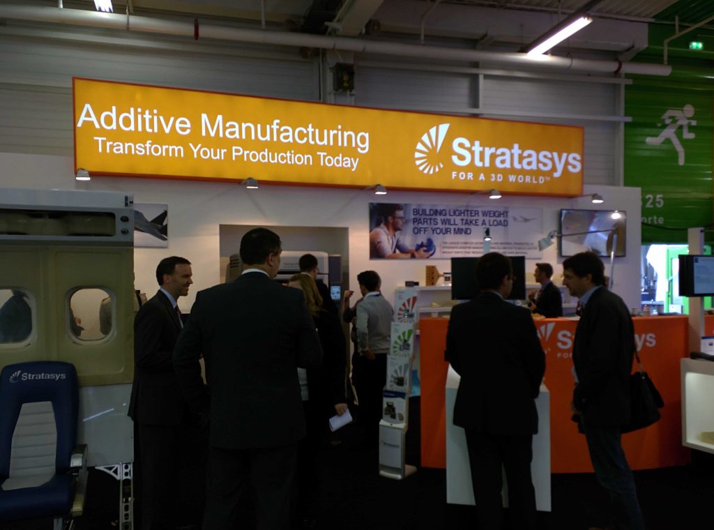 Le stand Stratasys au salon du Bourget