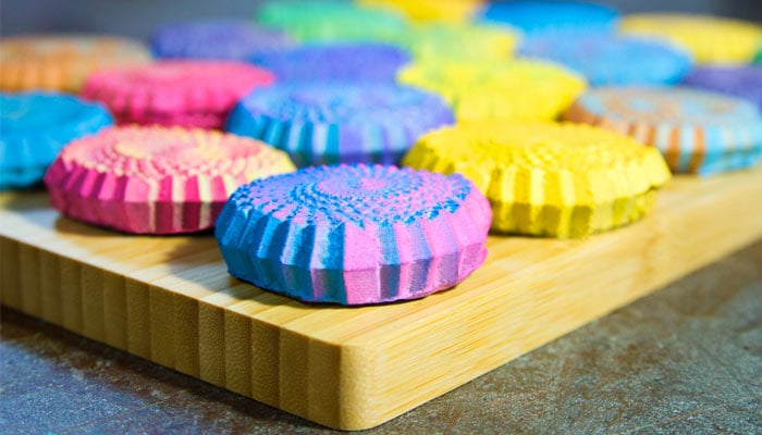 gâteaux colorés imprimés en 3D