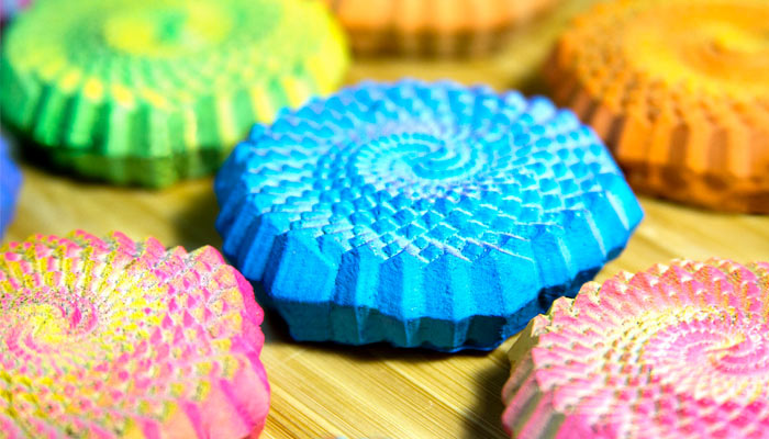 gâteaux colorés imprimés en 3D