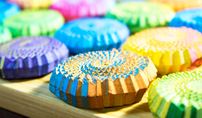 gâteaux colorés imprimés en 3D