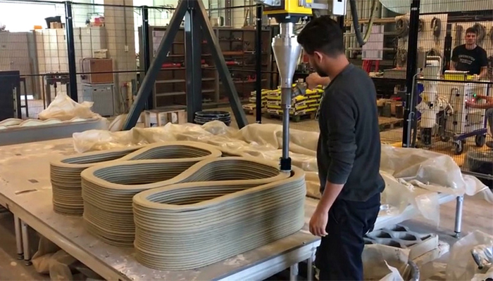 pont en béton imprimé en 3D